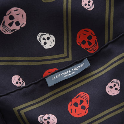 Alexander McQueen Silk Skull Scarf Black Multicolor 5 of 5
