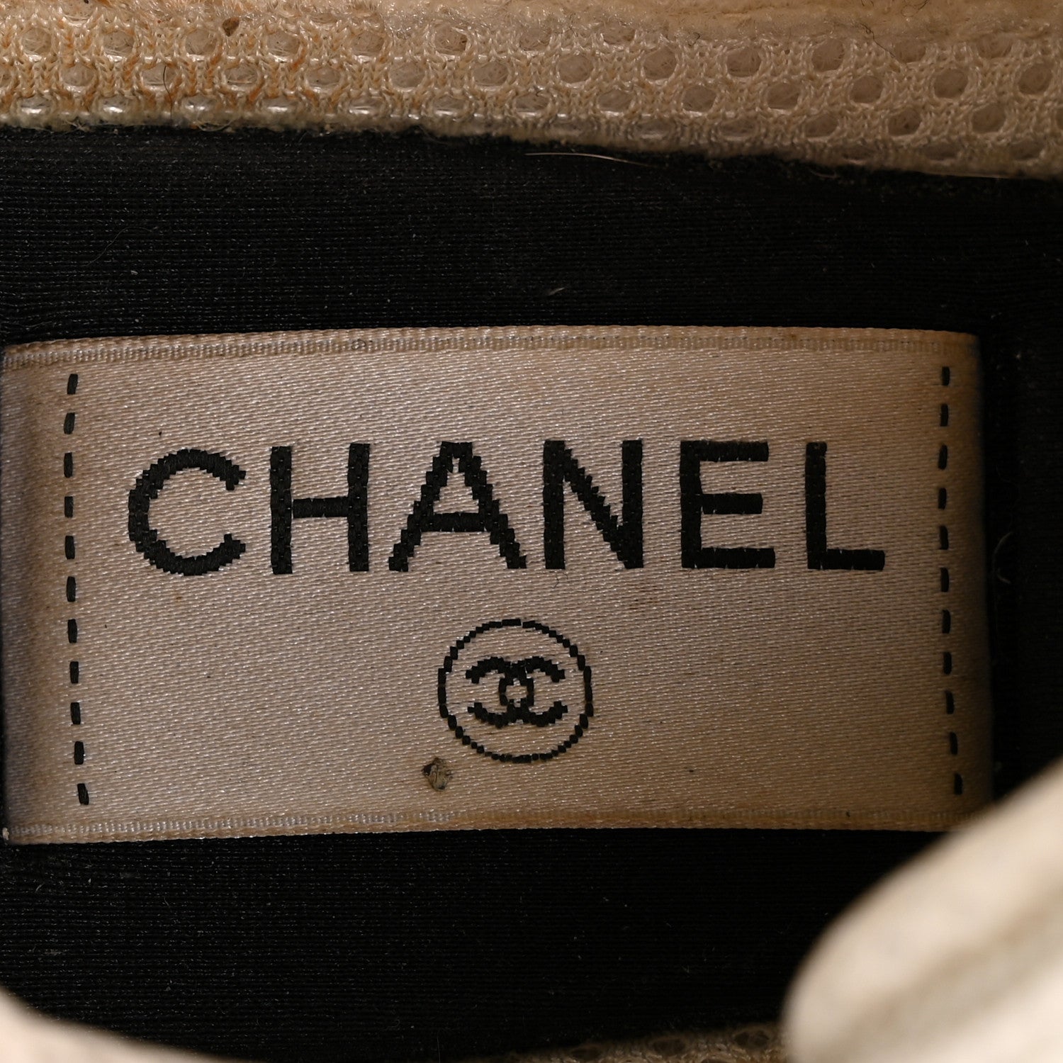 Chanel Mesh Suede Calfskin Grained Calfskin Womens CC Sneakers 38