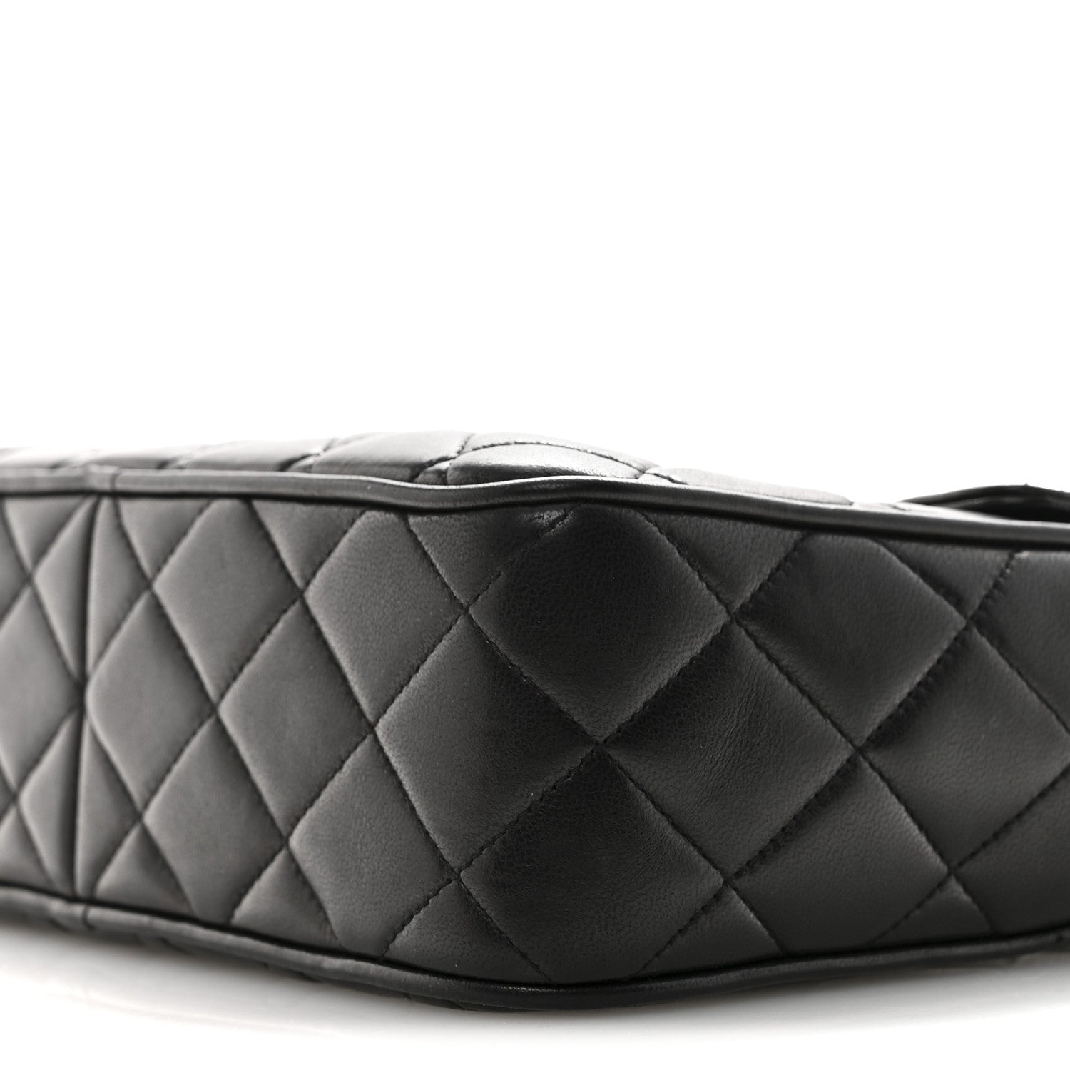 Chanel Lambskin Quilted Flap Camera Tassel Case Black 10 of 14