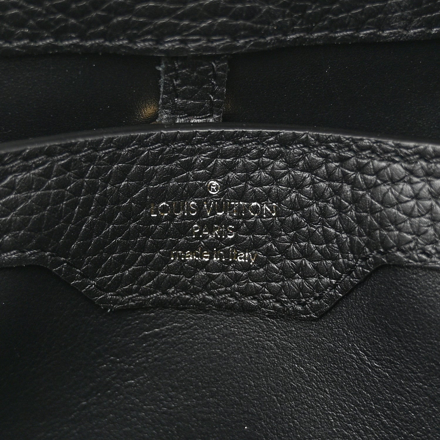 Louis Vuitton Taurillon Capucines MM Black Arizona Beige Ruby Red 6 of 11