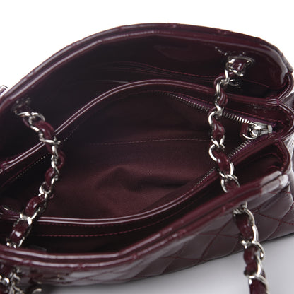 Chanel Patent Quilted Small Just Mademoiselle Burgundy 5 of 11