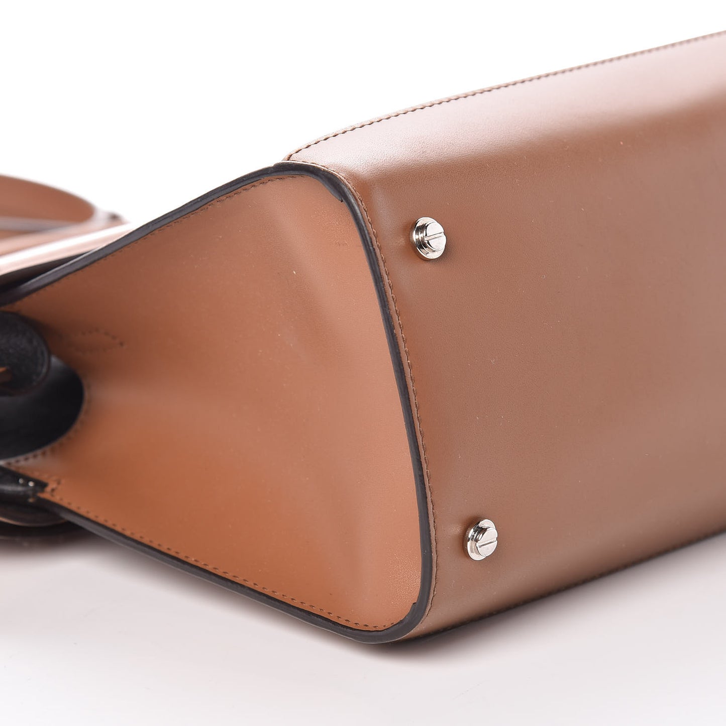 Smooth Calfskin Small Horizon Satchel Caramel