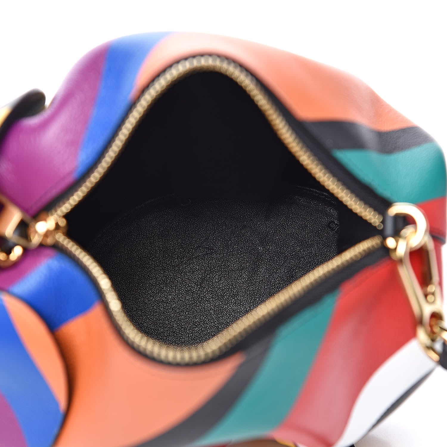 Loewe Calfskin Mini Striped Elephant Crossbody Bag Multicolor 5 of 7