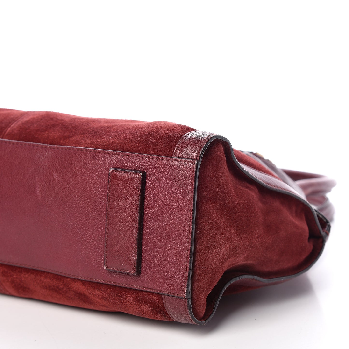 Suede Mini De Manta Tote Oxblood