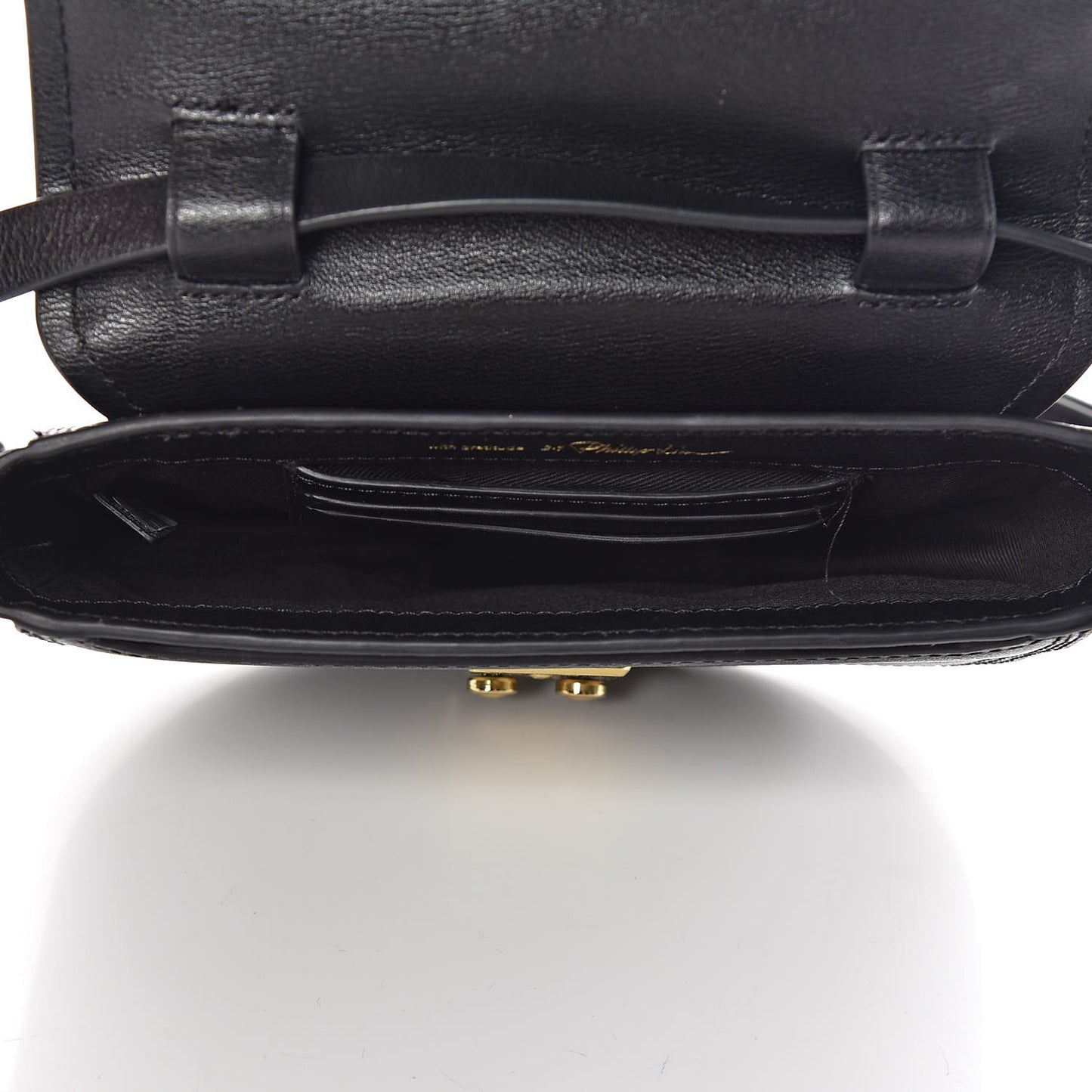 3.1 Calfskin Mini Pashli Saddle Belt Bag Black