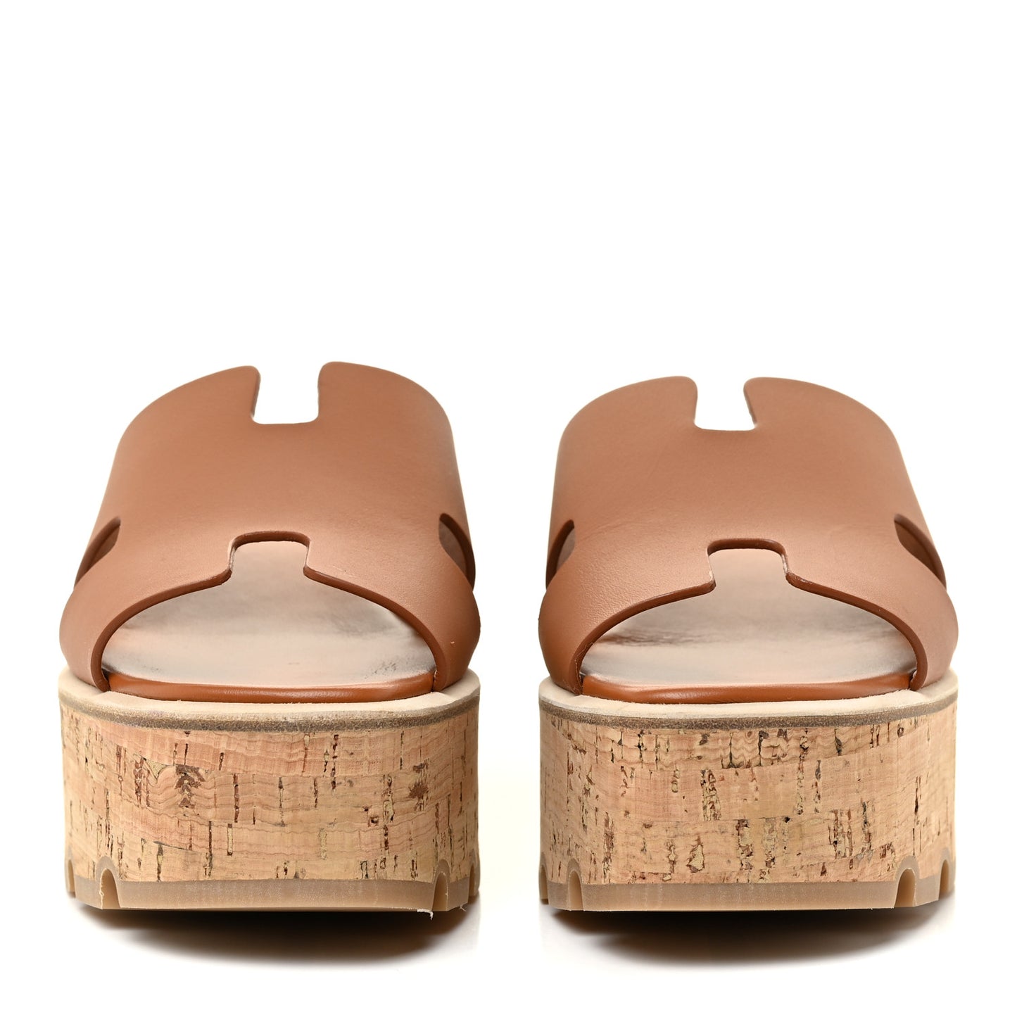 Calfskin Cork Eze 30 Sandals 36 Marron Glaise