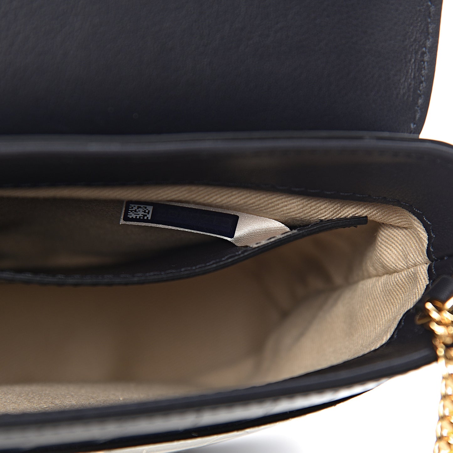 Calfskin Crocodile Embossed Small Aby Lock Full Blue