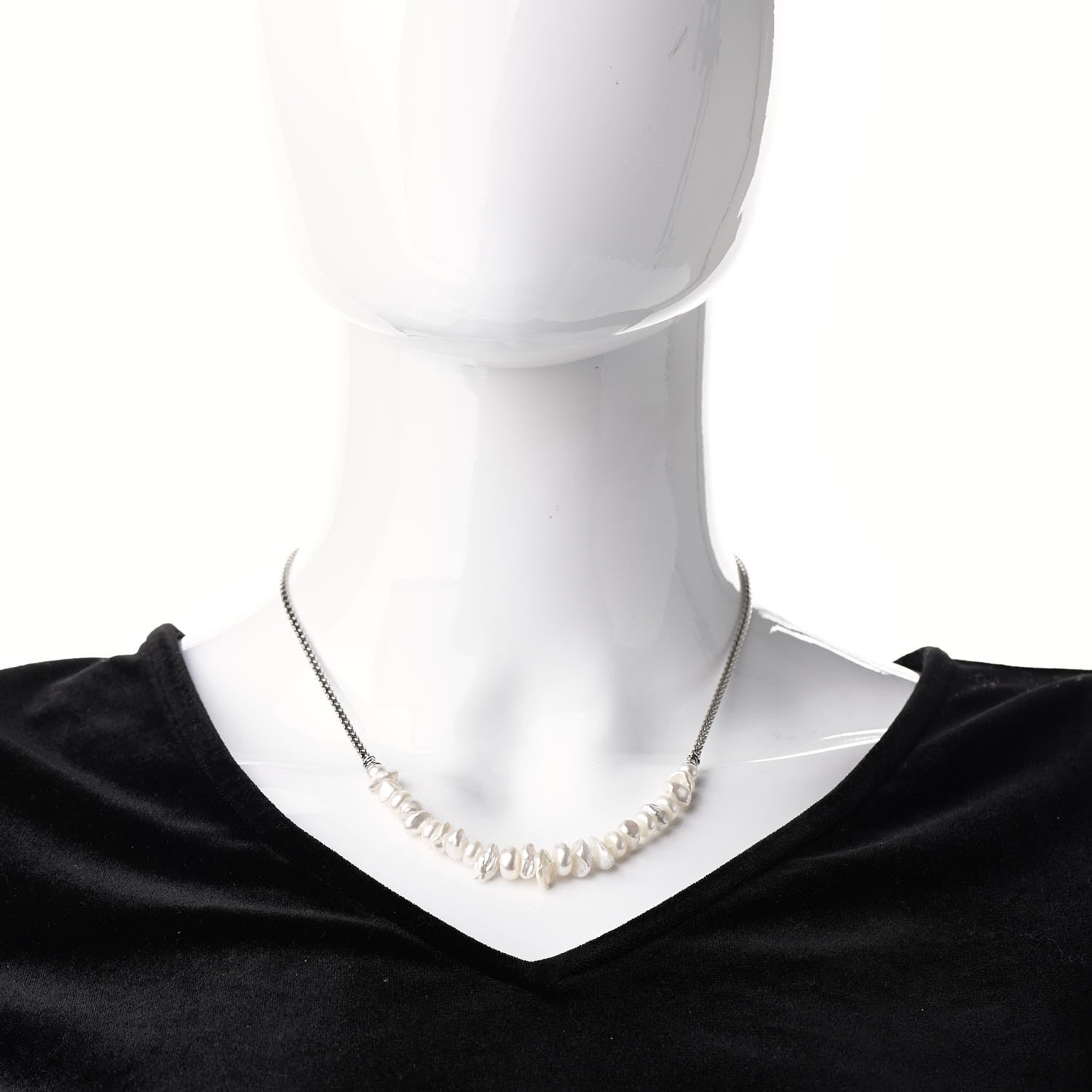 John Hardy Sterling Silver Freshwater Pearl Classic Chain Necklace 2 of 4