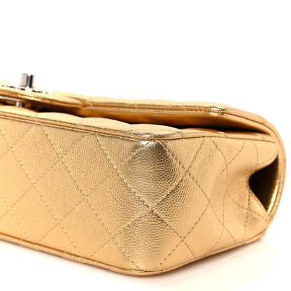 Chanel Metallic Caviar Quilted Top Handle East West Flap Gold 11 of 12