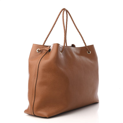 Gucci Calfskin Large Gifford Braided Handle Tote Saffron 2 of 9