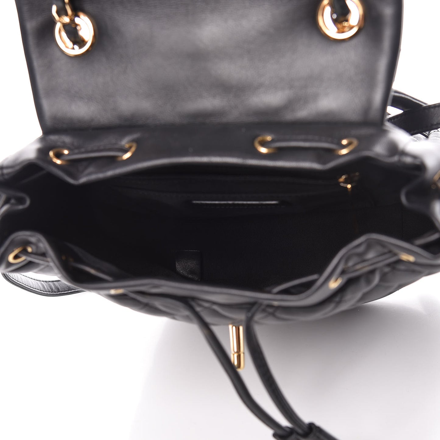 Lambskin Quilted Small Urban Spirit Backpack Black