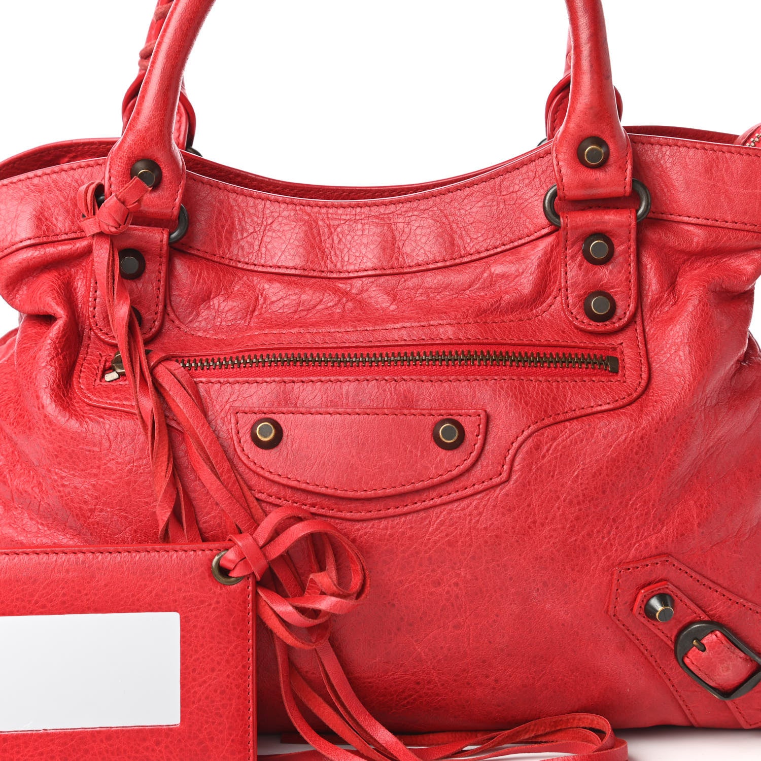 Balenciaga Agneau Classic Hardware Town Rouge Coquelicot 10 of 10