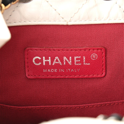 Chanel Aged Calfskin Quilted Small Gabrielle Backpack Black White 6 of 9