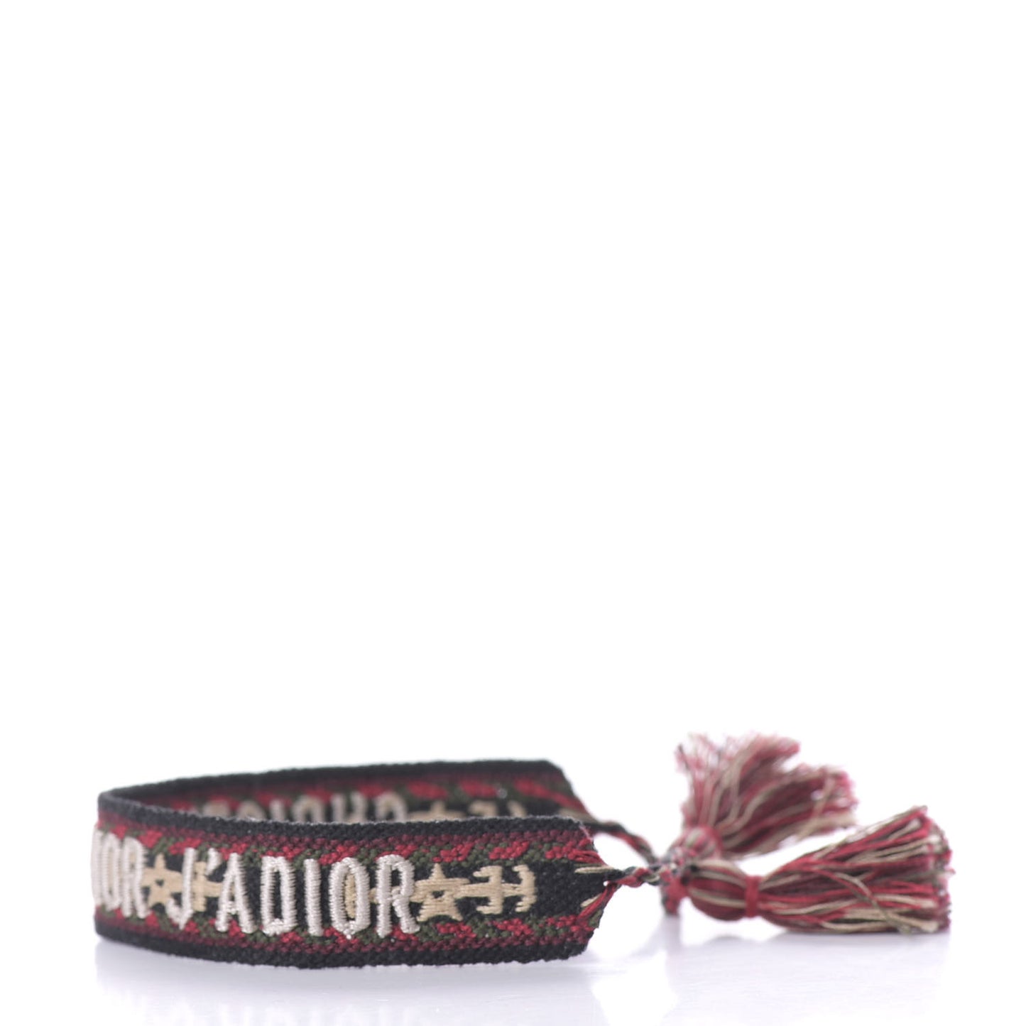 Woven Cotton J'Adior Friendship Bracelet Red Multicolor