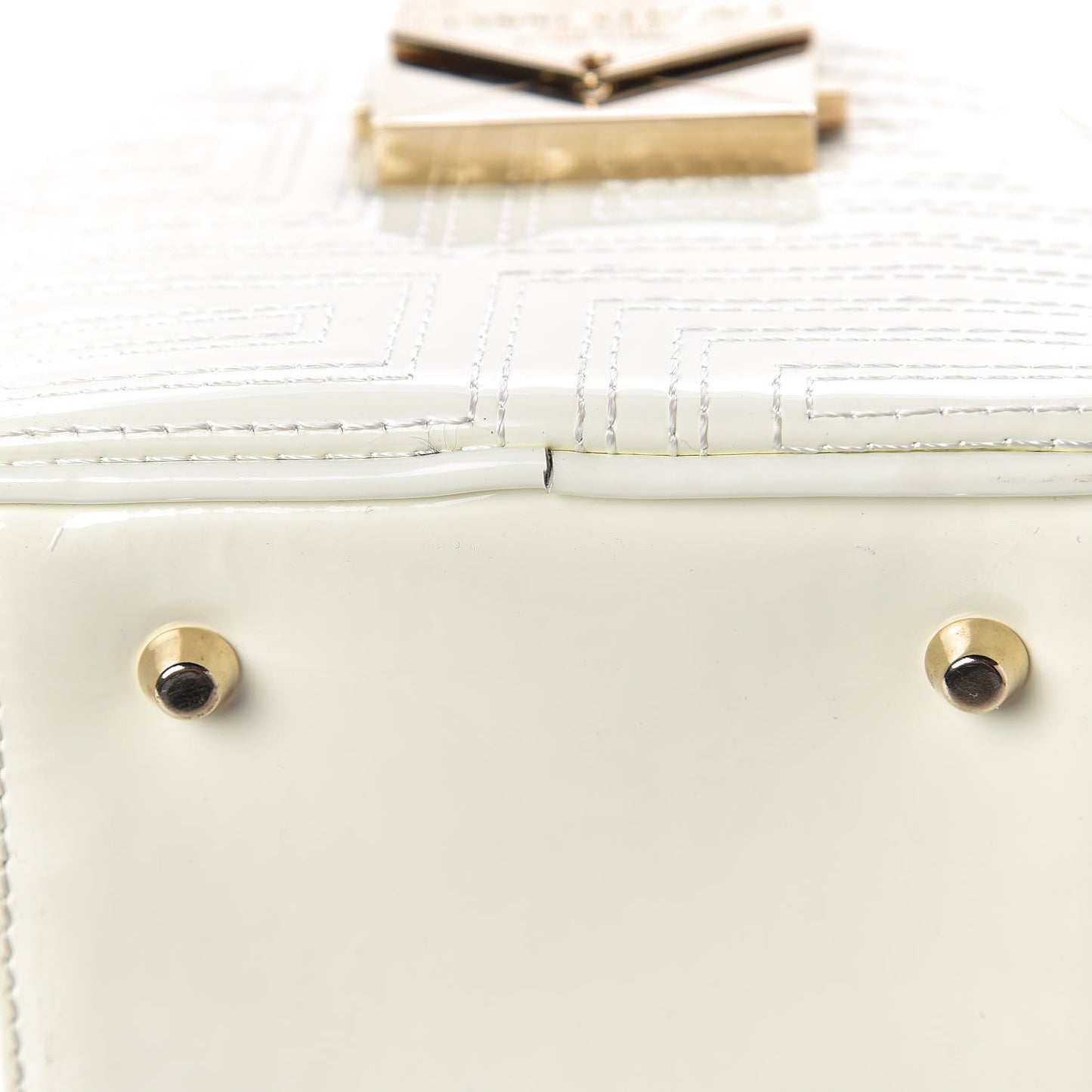 Patent Couture Snap Out Of It Bag White
