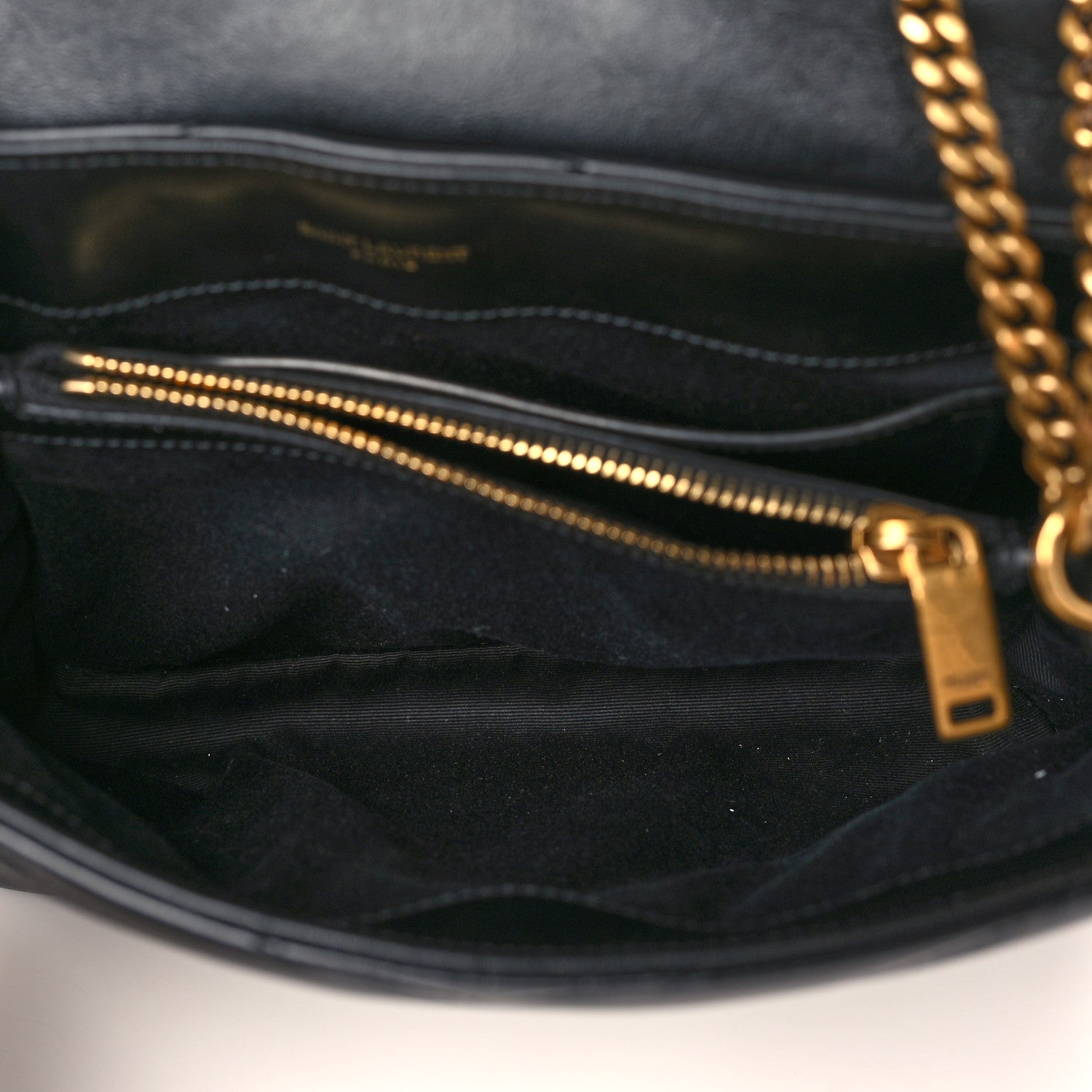 Saint Laurent Calfskin Y Quilted Monogram Small Loulou Chain Satchel Black 5 of 9