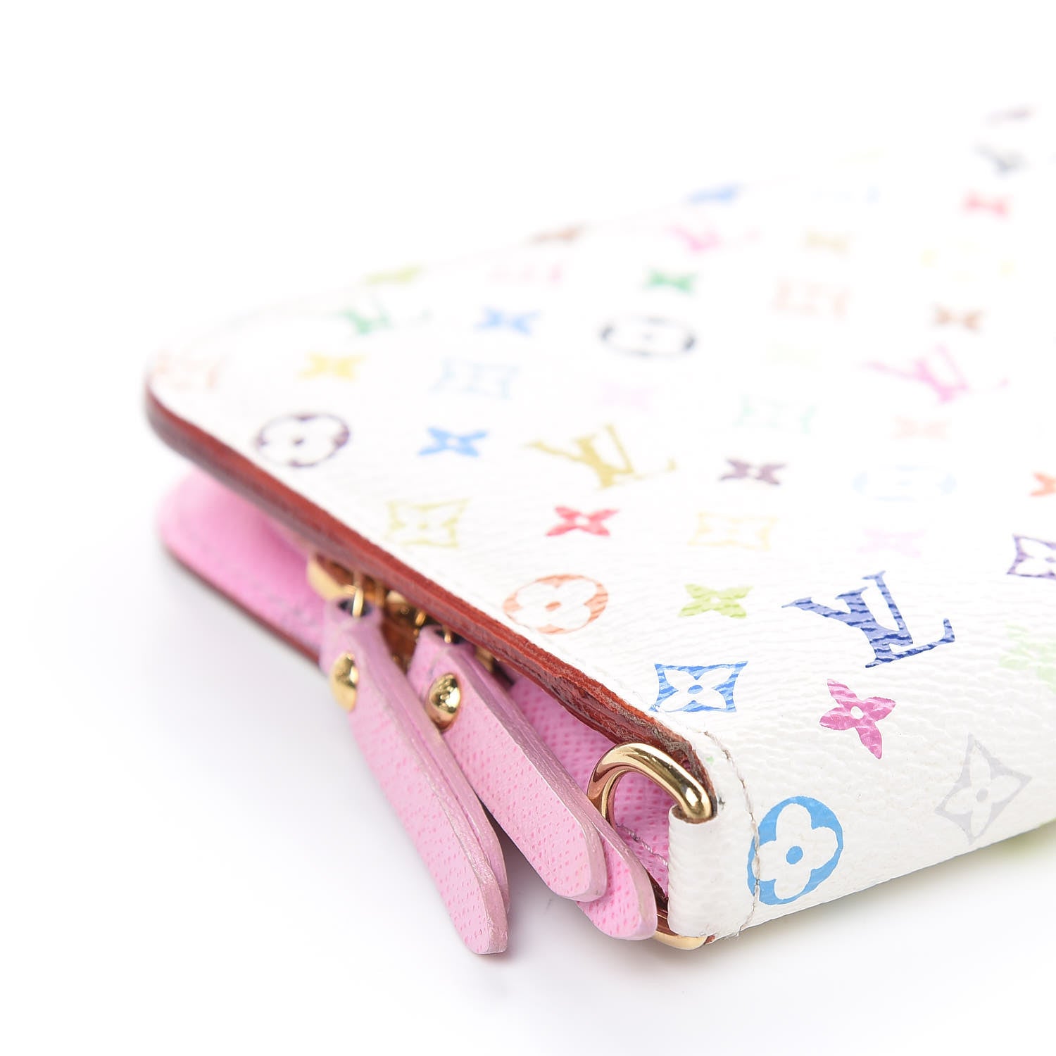 Louis Vuitton Monogram Multicolor Insolite Wallet White Litchi 7 of 11