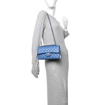 Chanel Caviar Quilted Small Double Flap Blue 2 of 10
