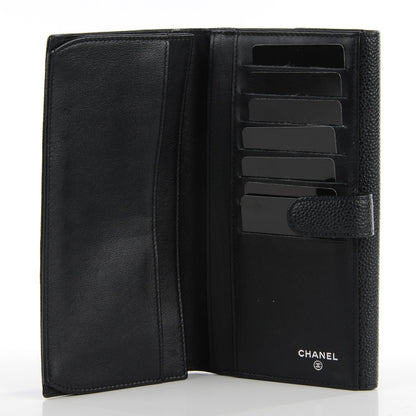 Chanel Caviar CC Long Flap Wallet Black 8 of 9