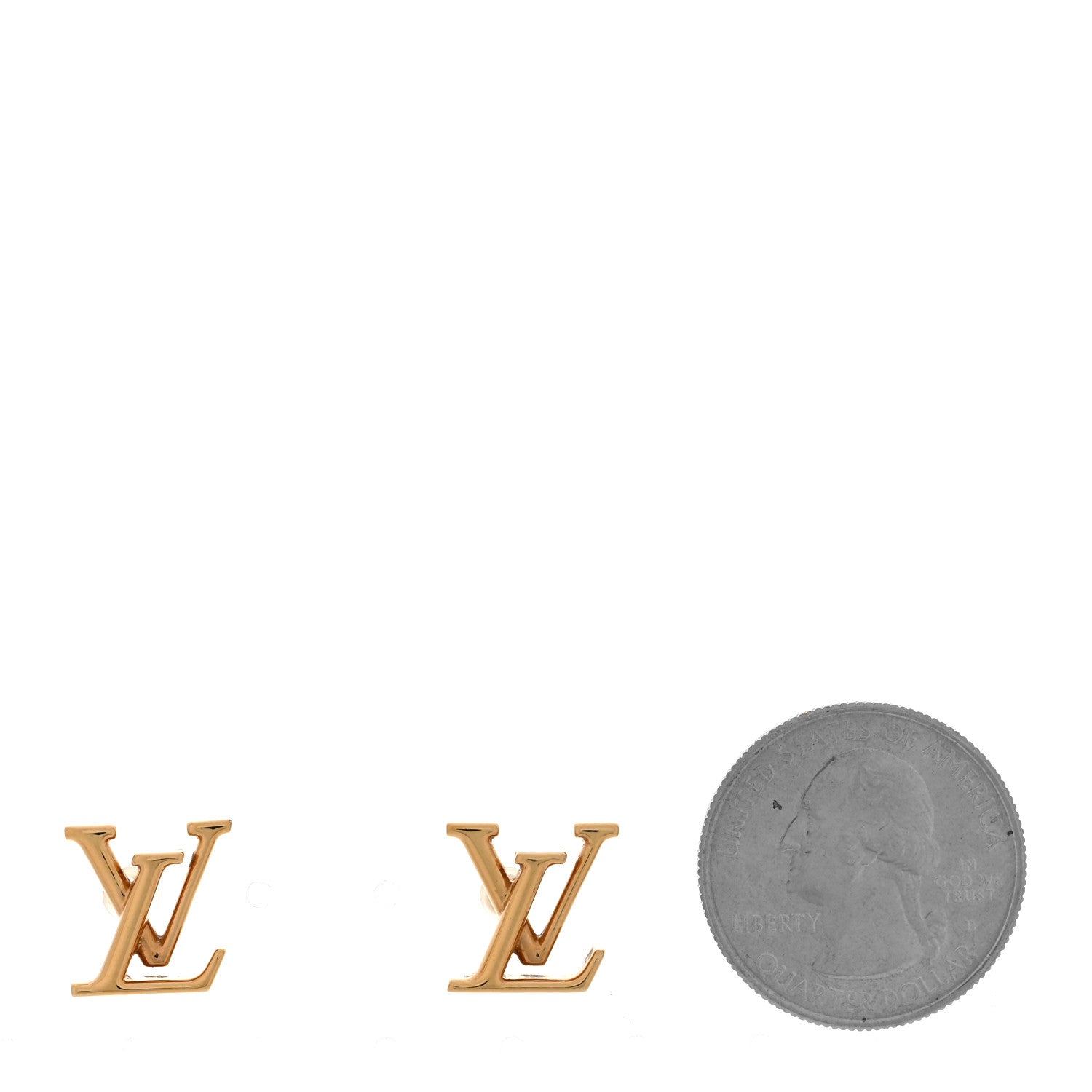 Louis Vuitton Metal LV Iconic Earrings Gold 2 of 6