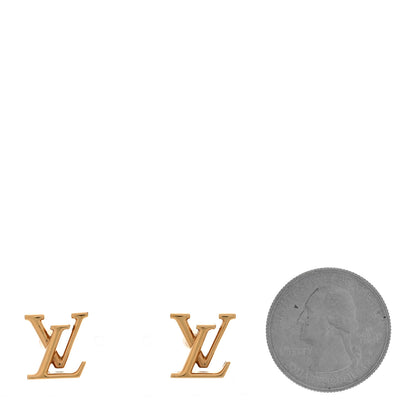 Louis Vuitton Metal LV Iconic Earrings Gold 2 of 6