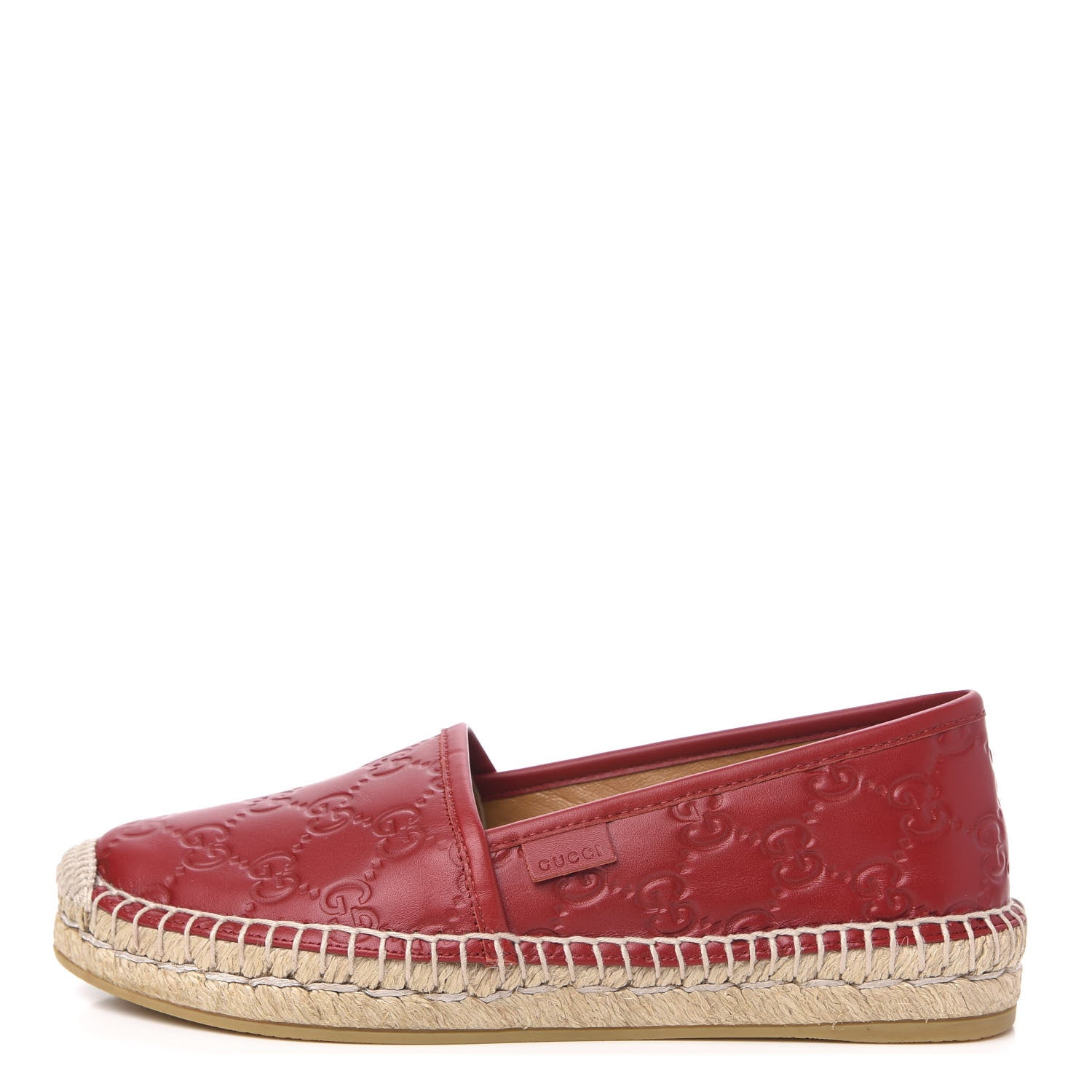 Gucci Guccissima Signature Espadrilles 35.5 Hibiscus Red 1 of 10
