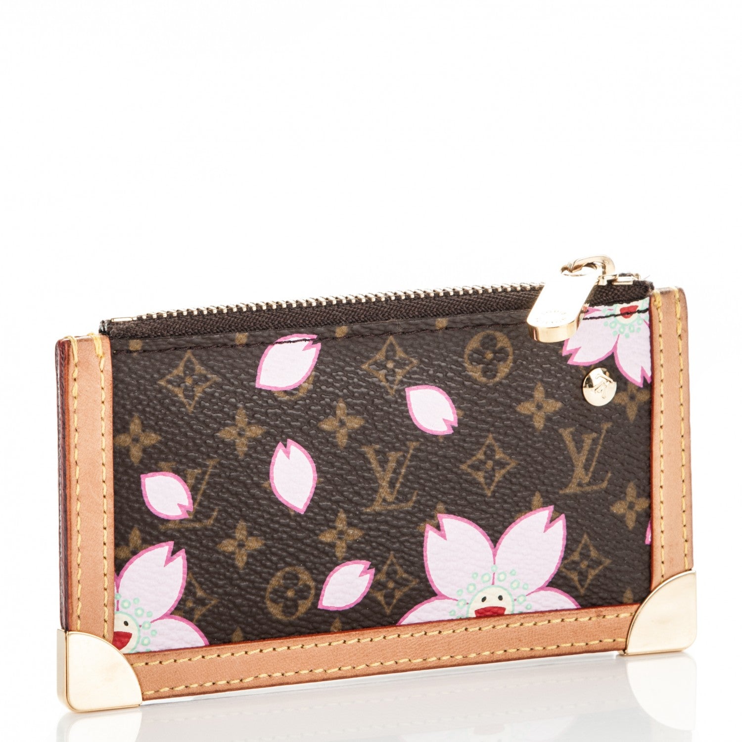 Louis Vuitton Monogram Cherry Blossom Key Pouch Brown 3 of 6