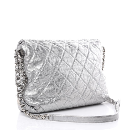 Chanel Metallic Crumpled Calfskin Big Bang Flap Bag Silver 3 of 12