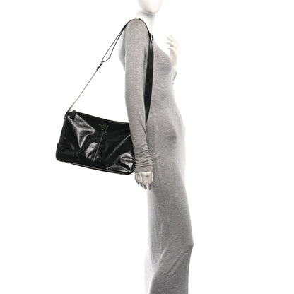 Prada Vitello Shine Shoulder Bag Black 2 of 9