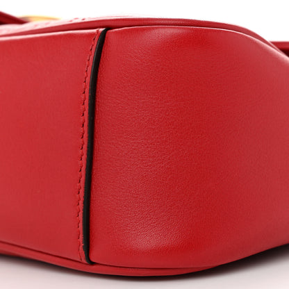 Gucci Calfskin Matelasse Small GG Marmont Shoulder Bag Hibiscus Red 11 of 11