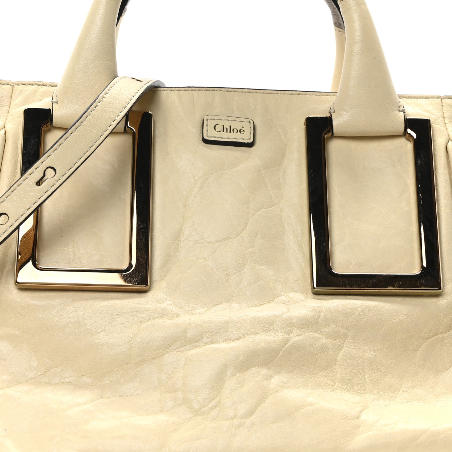 Tumbled Lambskin Ethel Satchel Cream