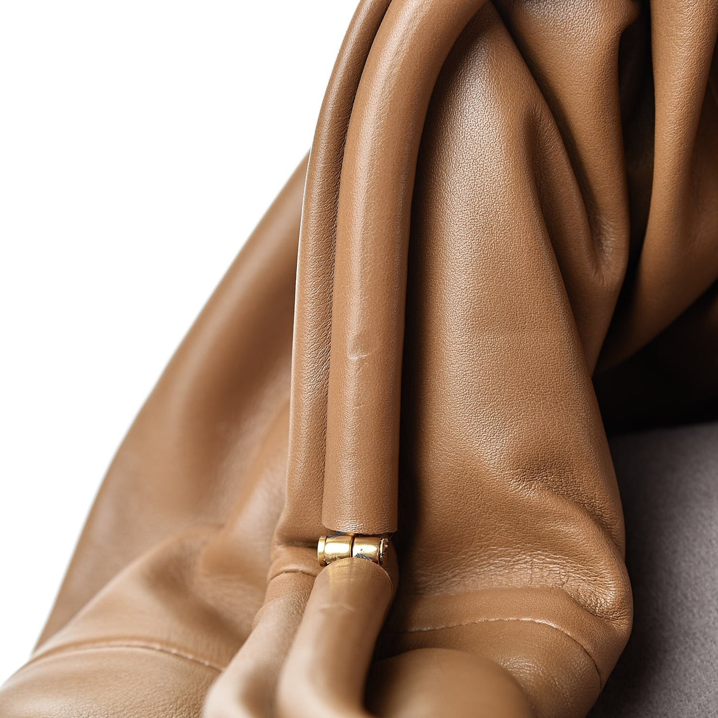 Smooth Butter Calf The Pouch Oversized Clutch Cammello