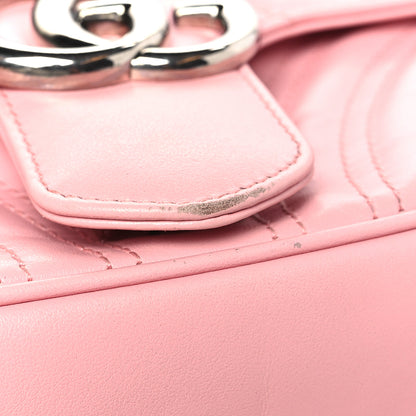 Gucci Calfskin Matelasse Small GG Marmont Shoulder Bag Wild Rose 10 of 11