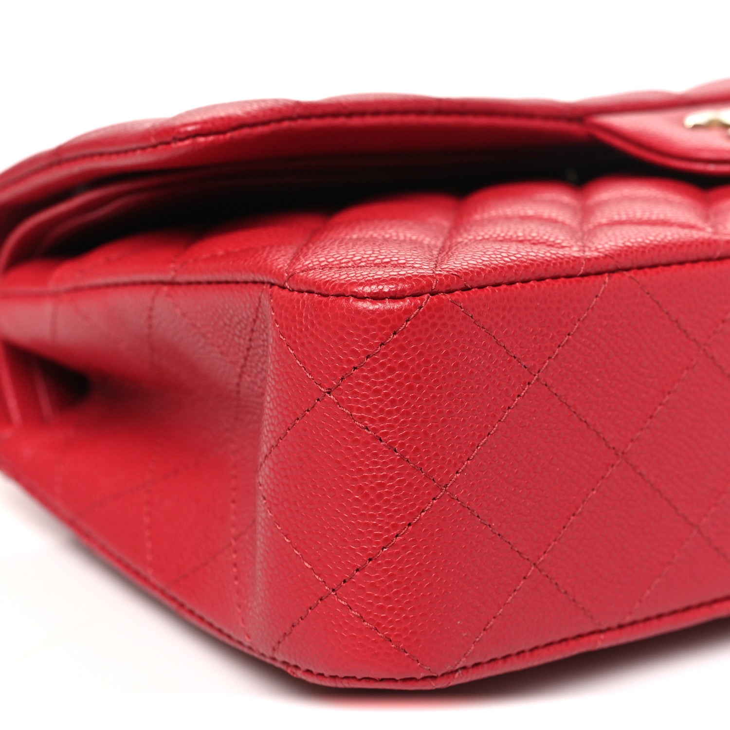 Chanel Caviar Quilted Medium Double Flap Red 9 of 12