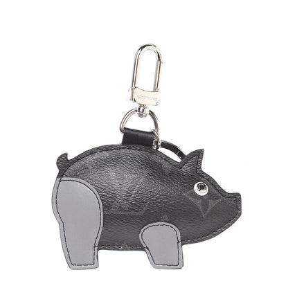 Louis Vuitton Calfskin Monogram Eclipse Pig Bag Charm Key Holder 1 of 2