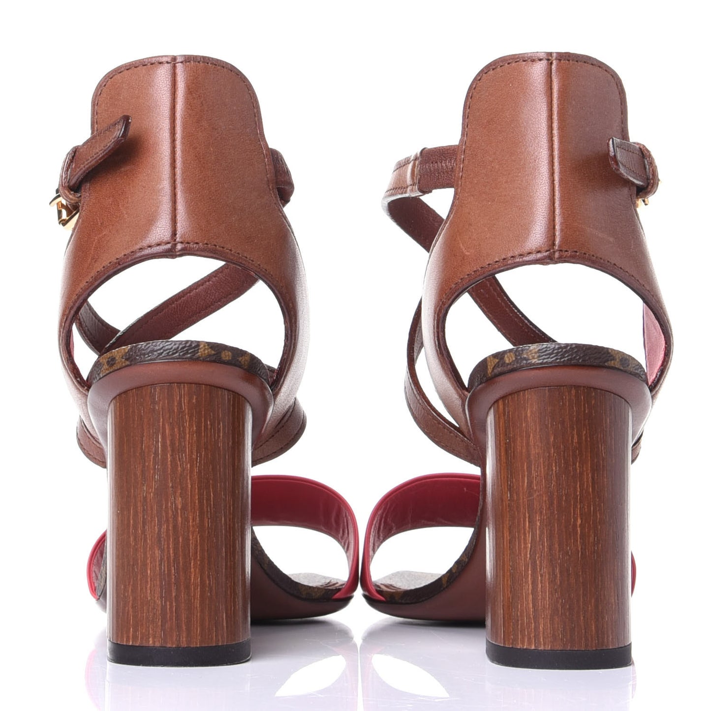 Calfskin Monogram Voyage Sandals 36.5 Grenade
