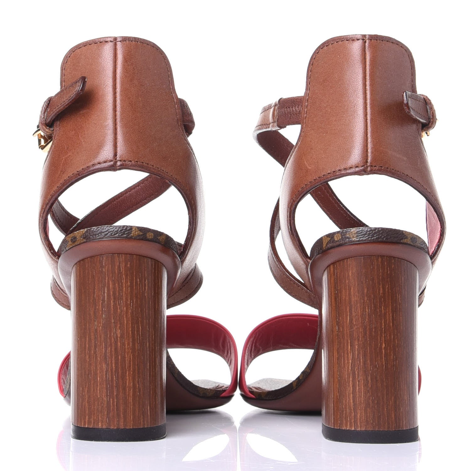 Louis Vuitton Calfskin Monogram Voyage Sandals 36.5 Grenade 6 of 11