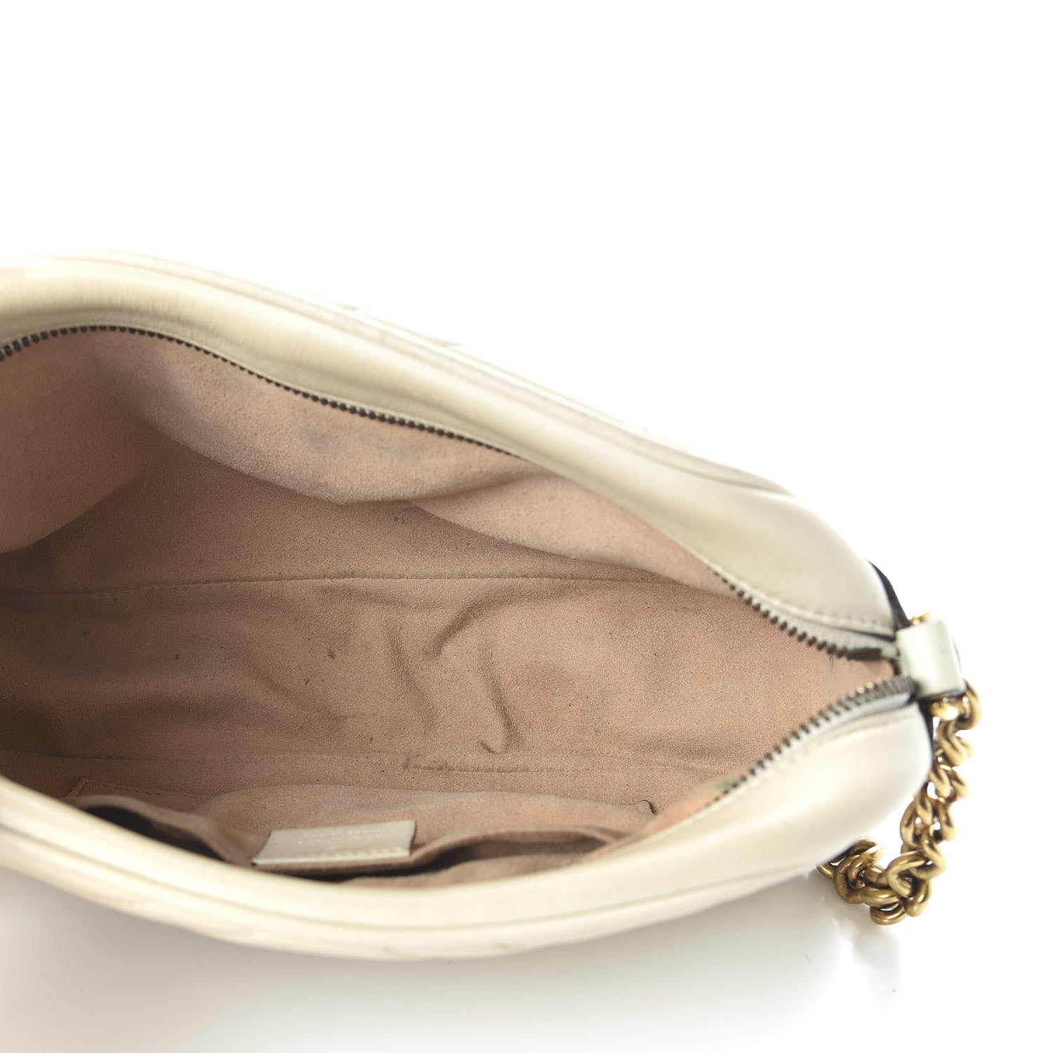 Gucci Calfskin Matelasse Small GG Marmont Chain Shoulder Bag White 5 of 11