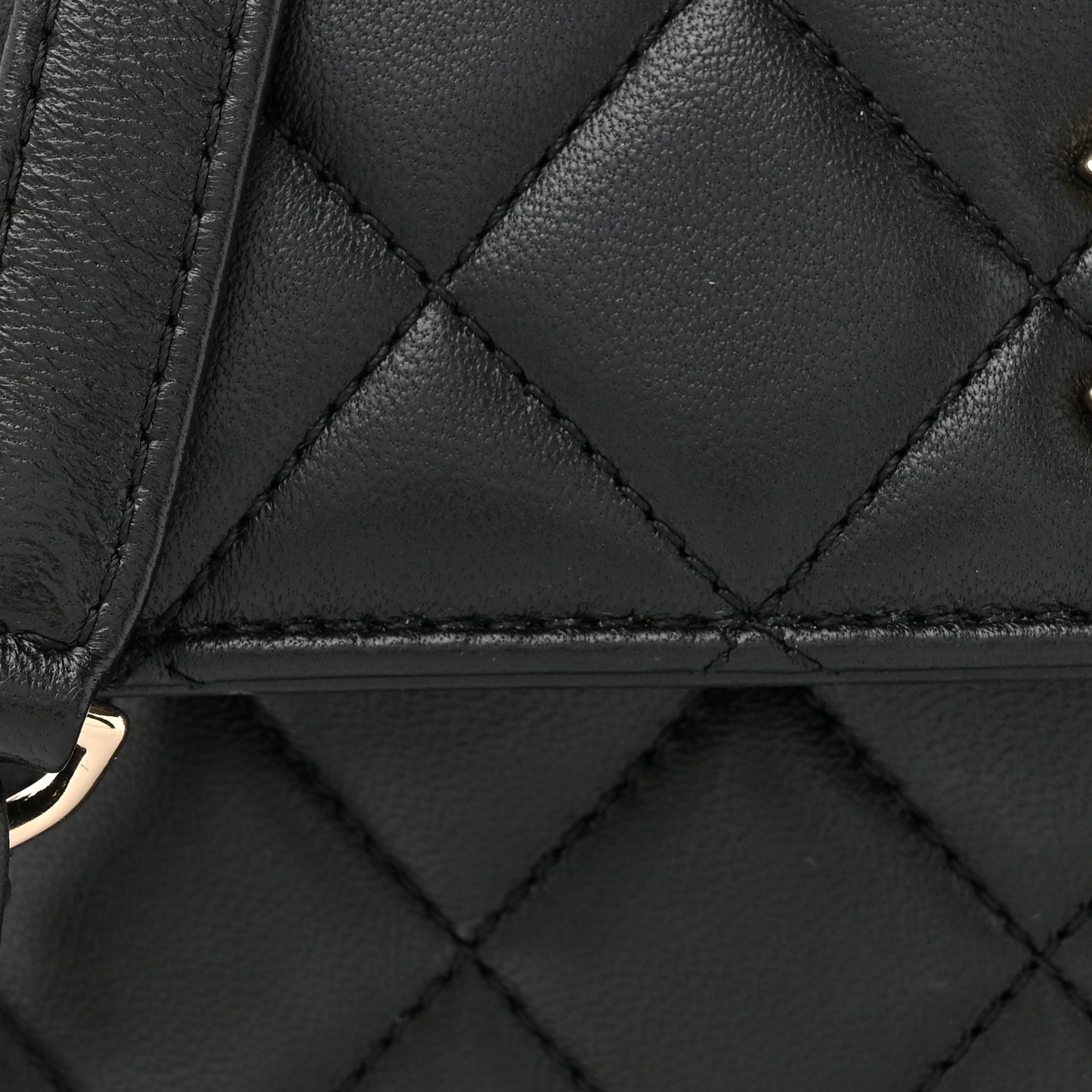 Lambskin Quilted Mini Trendy CC Dual Handle Flap Bag Black