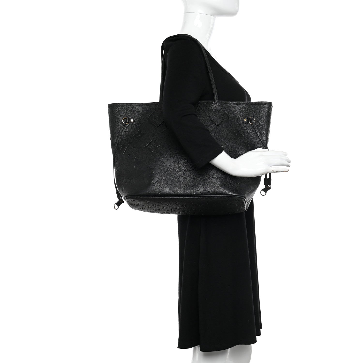 Louis Vuitton Empreinte Monogram Giant Neverfull MM Black 2 of 11