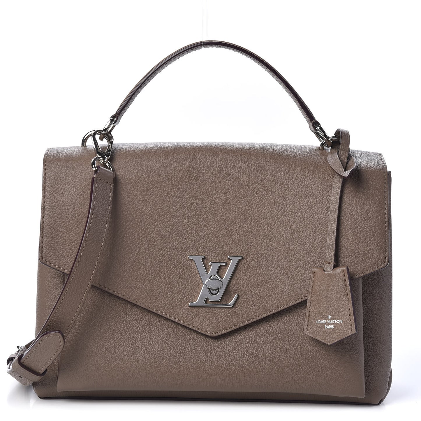 Soft Calfskin My Lockme Top Handle Taupe Glace