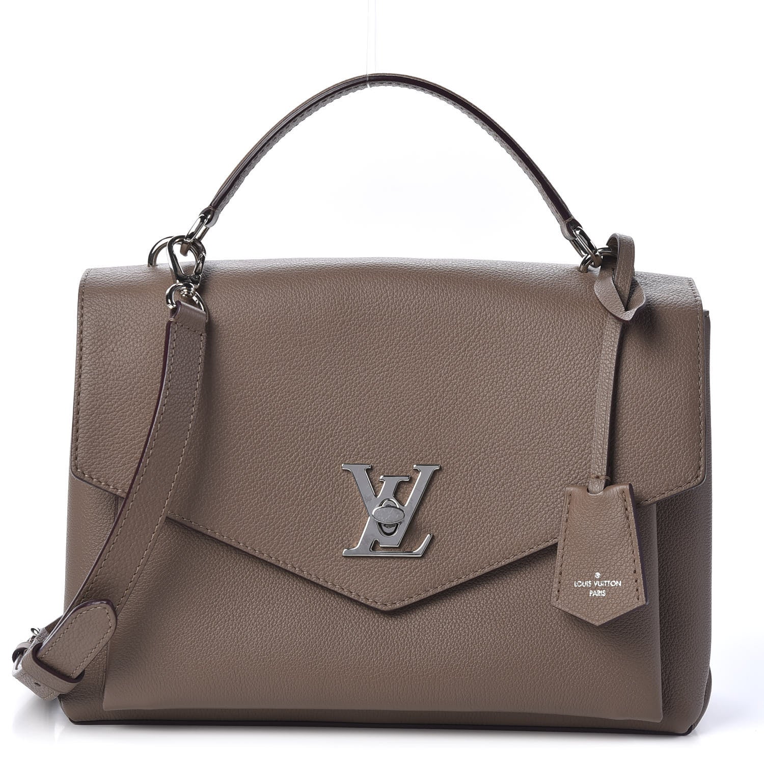 Louis Vuitton Soft Calfskin My Lockme Top Handle Taupe Glace 1 of 9