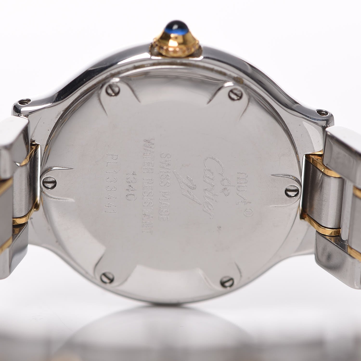 Cartier Stainless Steel 18K Yellow Gold 28mm Must De 21 Quartz Watch 6 of 8