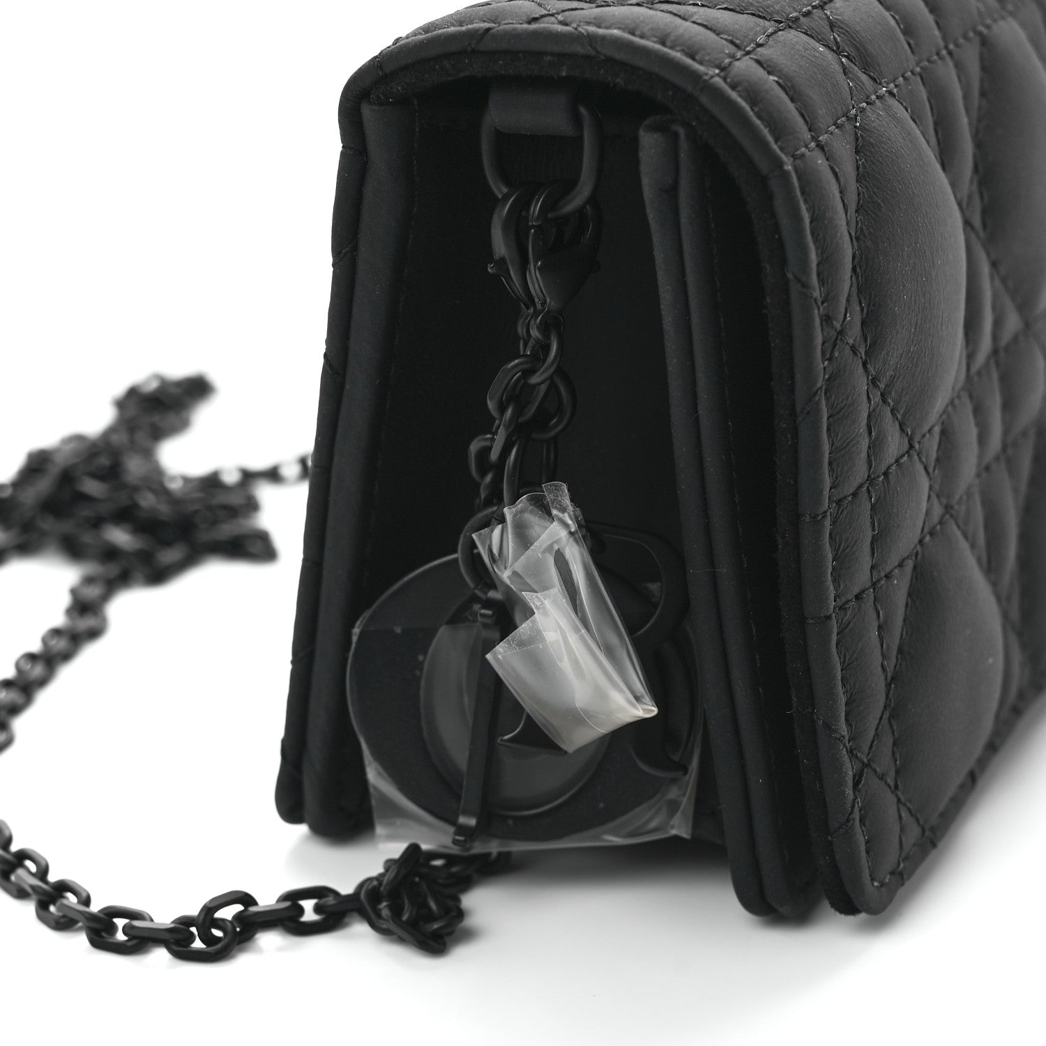 Christian Dior Ultra Matte Calfskin Cannage Mini Waist Pouch on Chain Black 9 of 9