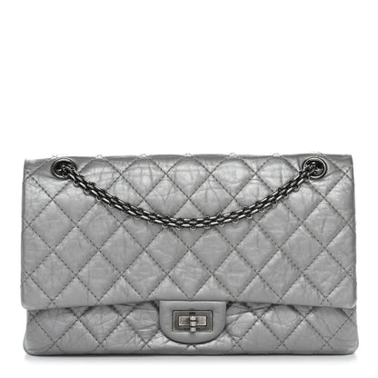 Chanel Metallic Aged Calfskin Quilted 2.55 Reissue 226 Flap Silver 1 of 13