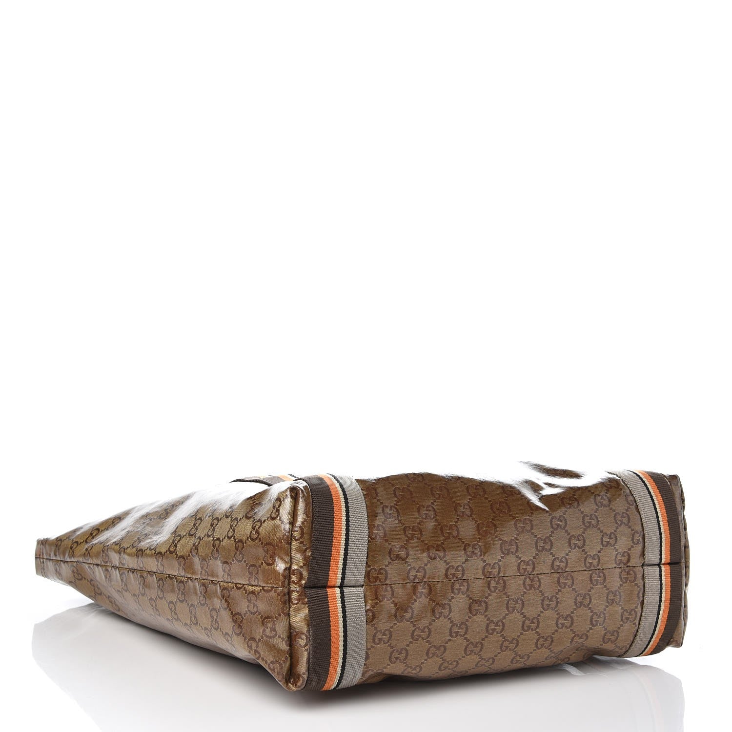 Gucci Crystal Monogram Medium Web Handle Vertical Tote Bronze 4 of 8