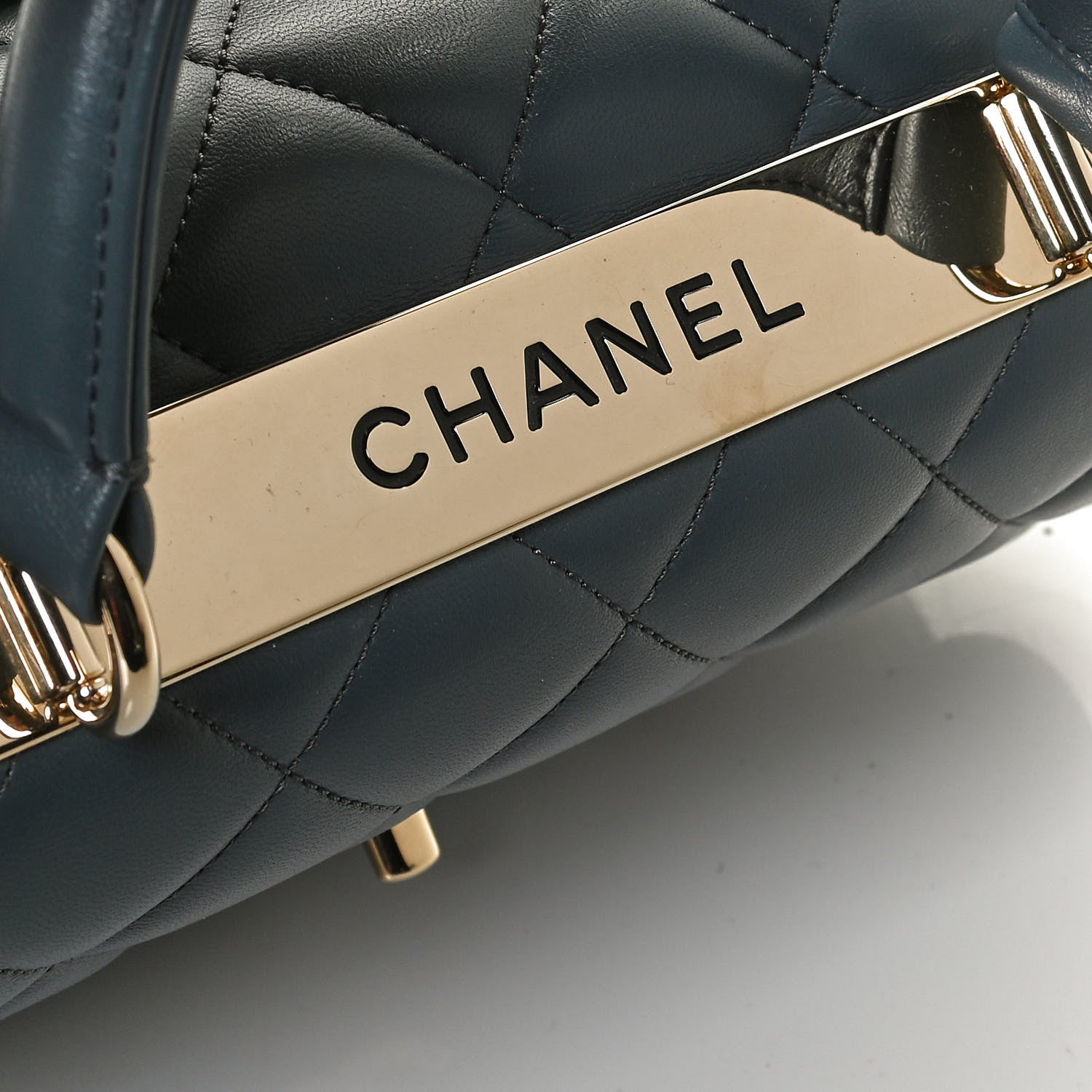 Chanel Lambskin Quilted Medium Trendy CC Flap Dual Handle Bag Blue 10 of 10