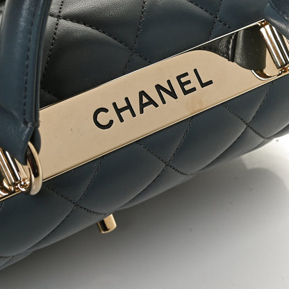 Chanel Lambskin Quilted Medium Trendy CC Flap Dual Handle Bag Blue 10 of 10