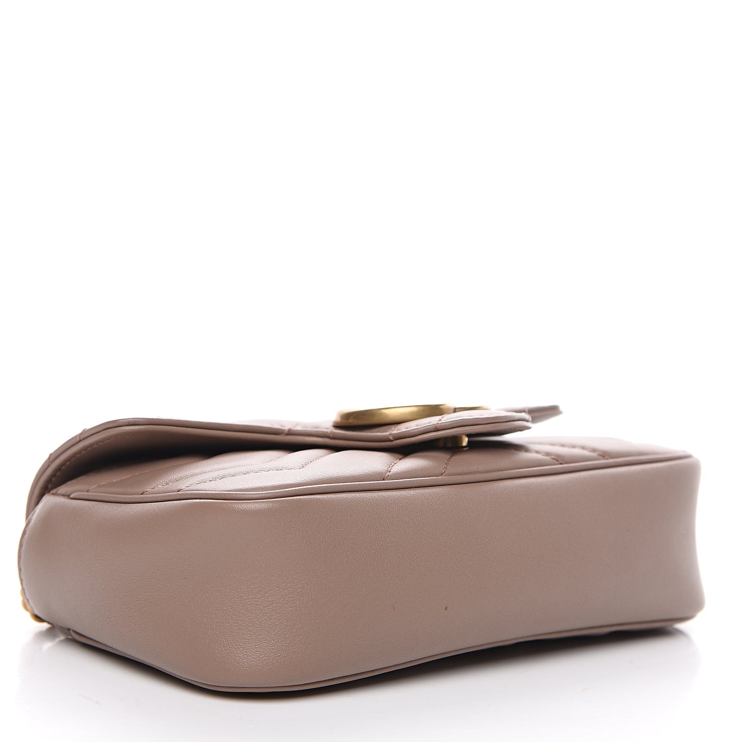 Calfskin Matelasse Super Mini GG Marmont Shoulder Bag Porcelain Rose