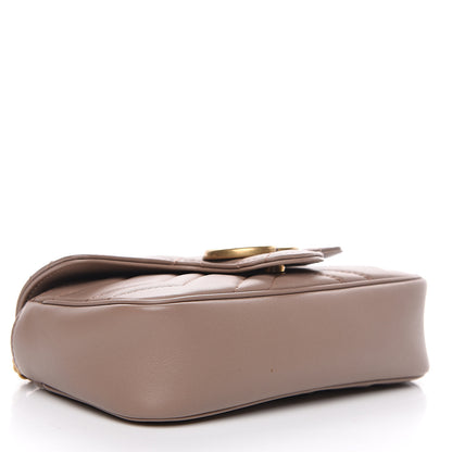 Gucci Calfskin Matelasse Super Mini GG Marmont Shoulder Bag Porcelain Rose 3 of 9